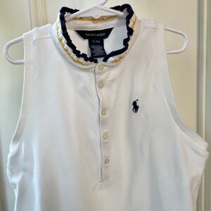 Ralph Lauren Girls Ruffle Collar Tank